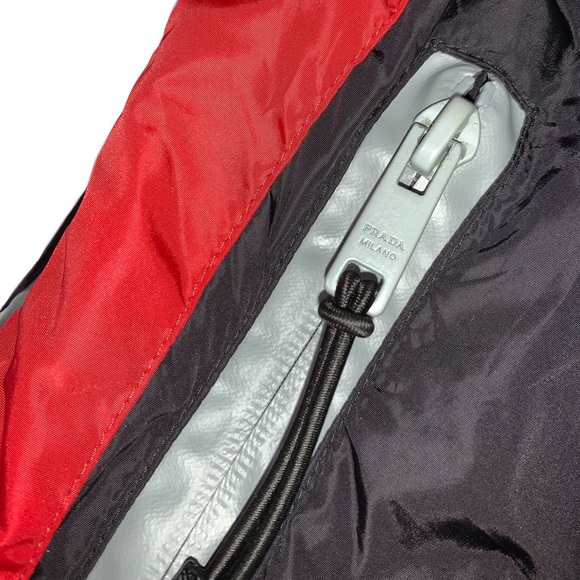 Prada Red Stripe Nylon Trackpants - Picture 5 of 7